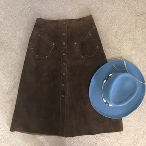 Vintage leather skirt